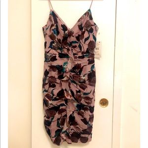 Aidan Maddox Floral Velvet Burnout Mini Dress